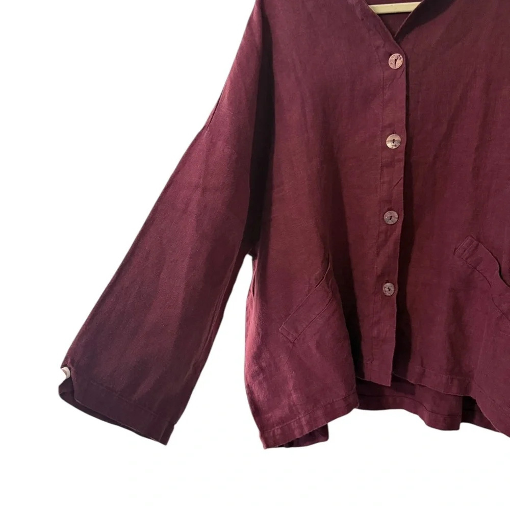 bryn Walker Danuta Linen Shirt Jacket - Picture 2 of 8